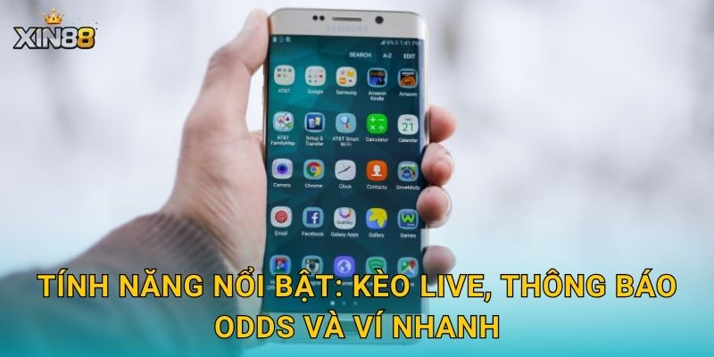 Tính năng nổi bật: kèo live, thông báo odds và ví nhanh