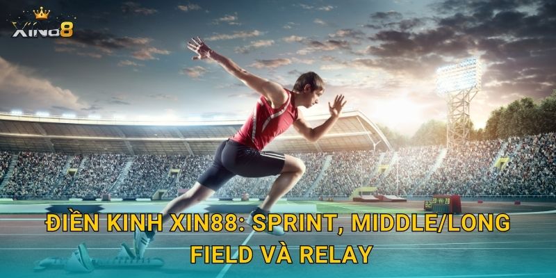 Điền kinh XIN88 – Cược thành tích, kèo đặc biệt, phân tích sâu 2 Điền kinh XIN88: sprint, middle/long, field và relay